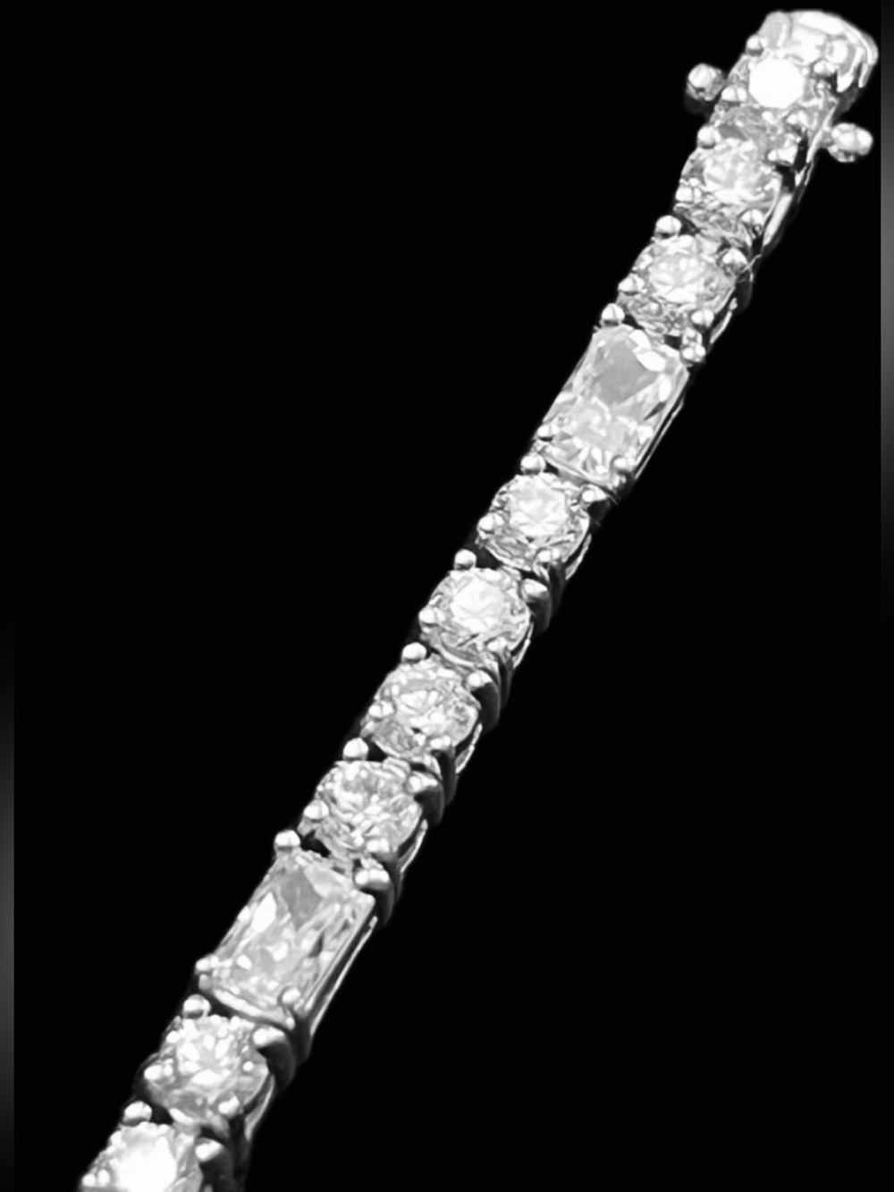 Victoria Wieck Vintage absolute CZ radiant round tennis bracelet sterling silver